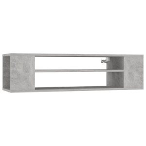 Wisząca szafka TV, szarość betonu, 100x30x26,5 cm, płyta