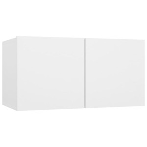 Szafka wisząca pod TV, biała, 60x30x30 cm