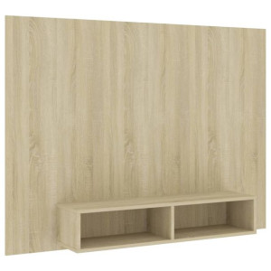 Wisząca szafka pod TV, dąb sonoma, 135 x 23,5 x 90 cm