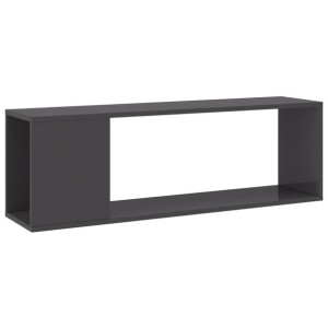 Szafka pod TV, szara z połyskiem, 100x24x32 cm, płyta wiórowa