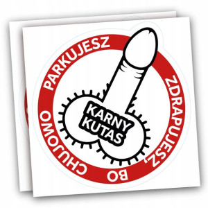 Naklejki Karne - Wlepy Wodoodporne Kut*as 100 Szt
