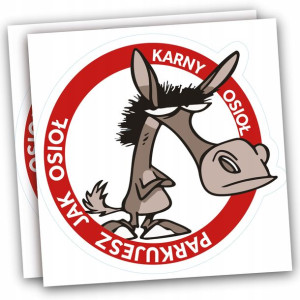 Naklejki Karne - Wlepy Wodoodporne Osioł 100 Szt