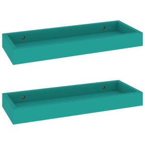 Półki ścienne Loggia, 2 szt., niebieskie, 40x15x4 cm, MDF