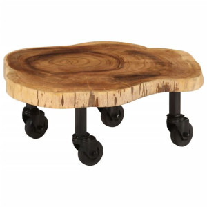 Stolik kawowy z litego drewna akacjowego, 60x55x25 cm