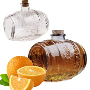 Szklana Beczułka Na Nalewkę Z Korkiem 500ml