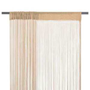 Zasłony sznurkowe, 2 sztuki, 100 x 250 cm, beżowe