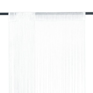 Zasłony sznurkowe, 2 sztuki,  100 x 250 cm, białe
