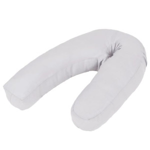 Poduszka ciążowa w kształcie litery J, 54x(36-43) cm, szara