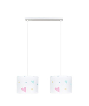 Lampa żyrandol do pokoju dziecka pastelowe serca