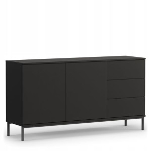 Komoda z szufladami czarna QUARTE LOFT