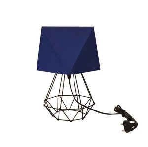 Lampka nocna abażur diament granatowa