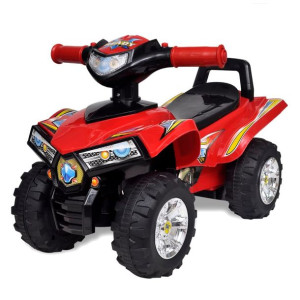Czerwony quad jeździk dla dzieci, ze światłem i dźwiękiem