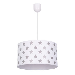 Lampa zwis do pokoju dziecka szare gwiazdki plus denko