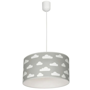 Lampa zwis do pokoju dziecka szare chmurki plus denko