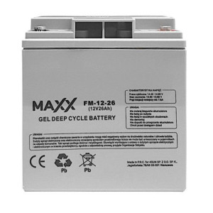 Akumulator Żelowy 12-fm-26 Gel 26ah 12v Szczelny