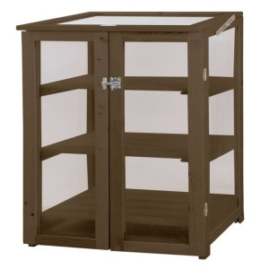 Esschert Design Szklarnia, rozmiar S, brązowa