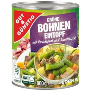 Konserwa Gulasz Z Zielonej Fasoli Edeka 800g