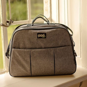 Bizzi Growin Pod Grey Linen - Wielofunkcyjna Torba Łóżeczko Turystyczne Dla