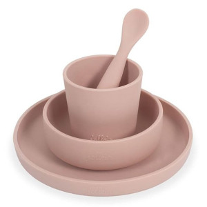 Jollein - Eko Zastawa Silikonowa Pale Pink