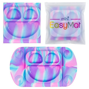 Easytots - Easymat Mini 2In1 Unicorn Silikonowy Talerzyk Z Podkładką - Lunc