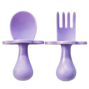 Grabease - Intuicyjne Pierwsze Sztućce - Łyżeczka I Wiedelczyk Lavender