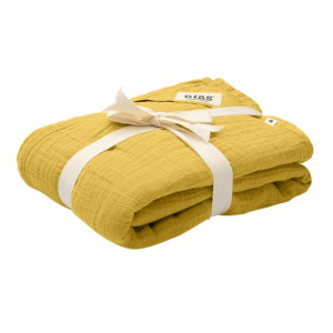 Bibs Kocyk Letni 100% Gots Organic Cotton 120 X 120 Mustard