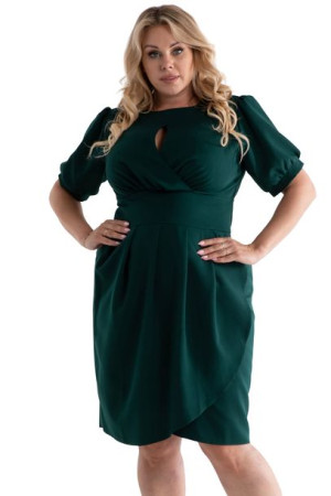 Sukienka INGRIDA elegancka wieczorowa but.ziel 52 PLUS SIZE