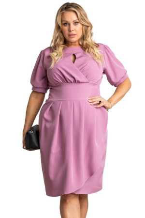 Sukienka INGRIDA elegancka wieczorowa liliowa 54 PLUS SIZE