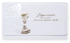 Zaproszenie na komunię zestaw 10 szt ZK 5513A