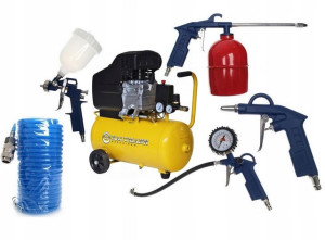 KOMPRESOR Olejowy 8 bar 1500W 180 l/min 50l ZESTAW