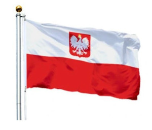 Flaga Polska z godłem 150x90 Polski godło Poland