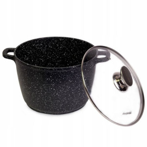 Garnek Marmurowy 6,2 L Gaz Indukcja Wysoki 24cm