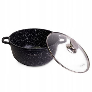 Garnek Marmurowy 4,5 L Gaz Indukcja Z Pokrywą 24cm