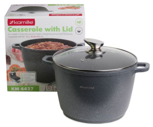 Garnek Granitowy 6,2 L Gaz Indukcja Wysoki 24cm