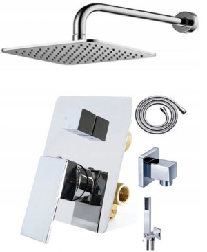 Zestaw Podtynkowy Prysznicowy Metalcube 25cm Deszczownica