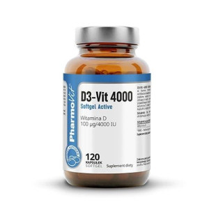 Witamina D3 100 µg / 4000IU 120 kapsułek miękkich PharmoVit