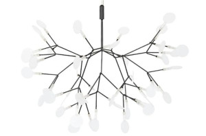 Lampa wisząca FLORA 72 czarna - LED, metal