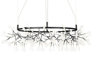 Lampa wisząca FLORA 100 czarna - LED, metal