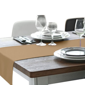 Bieżnik gładki na stół 40x140 Standard beżowy OBRUS