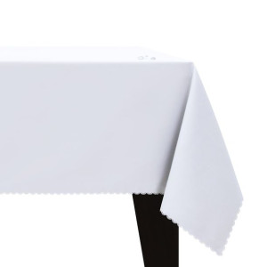 Obrus plamoodporny gładki 140x260 Wedding biały