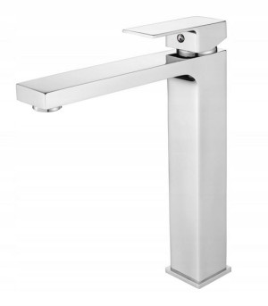 Cube Chrom Bateria Umywalkowa Wysoka Nablatowa
