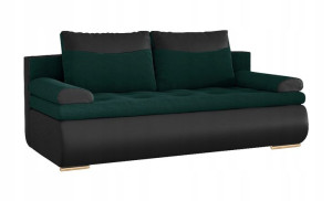 Kanapa RENA rozkładana butelkowa zieleń sofa RIBES