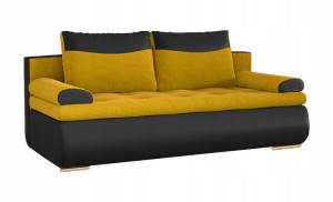 Kanapa RENA rozkładana musztardowa sofa RIBES