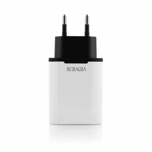 Ładowarka sieciowa VIDVIE CE02 2xUSB + kabel micro 2.4A biały/czarny