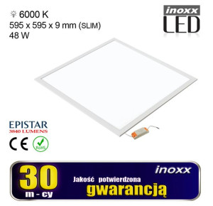 Panel led 60x60 48w lampa sufitowa kaseton 6000k zimny