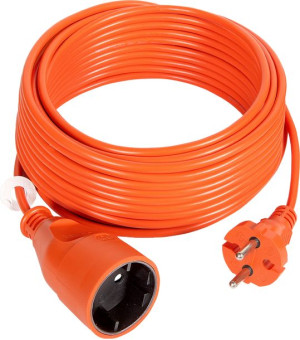 Przedłużacz ogrodowy pomarańczowy zalewany, 1x2P+Z 10m, OMY 2x1mm?, 230VAC/