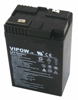 BAT0204 Akumulator żelowy Vipow 6V 4Ah