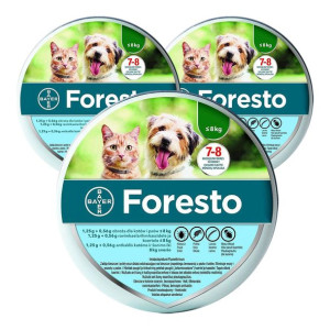BAYER Foresto Obroża dla kotów i psów poniżej 8kg x3