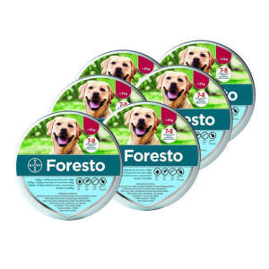 BAYER Foresto Obroża przeciw kleszczom i pchłom dla psów powyżej 8kg x6