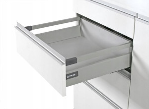 Szuflada Rejs Comfort Box L450 H140 Średnia Szara Z Relingiem Prostokątnym
